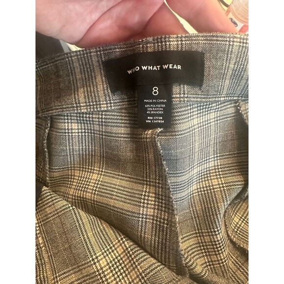 Who What Wear Plaid Pants Size 8 Gray White NWT - Picture 5 of 9